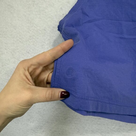 Lululemon All Yours Cropped Tank Top Womens 10 Purple Pima Cotton Sleeveless - Picture 6 of 7